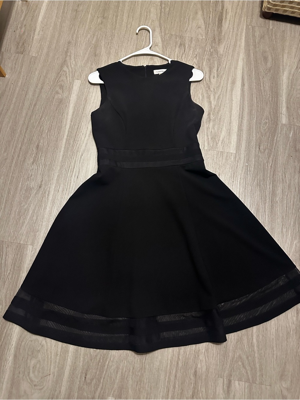 Calvin Klein Black Dress with mesh inserts